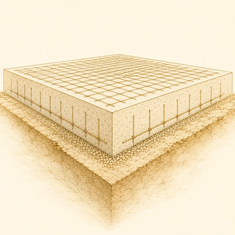 МОНОЛИТНАЯ Ж/Б ПЛИТА 25 СМ
