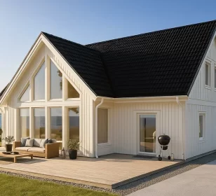 КД-530: 2-х этажный каркасный дом с котельной