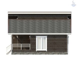 КД-100: одноэтажный каркасный дом с мансардой