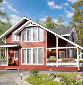 КД-180: двухэтажный каркасный дом