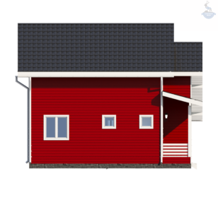 КД-180: двухэтажный каркасный дом