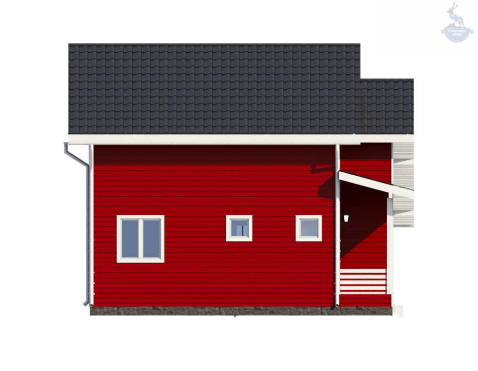 КД-180: двухэтажный каркасный дом