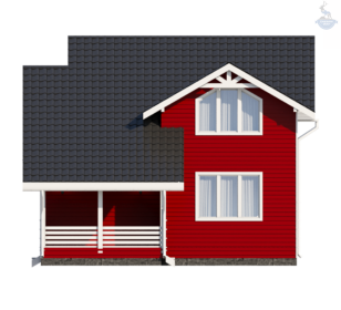 КД-180: двухэтажный каркасный дом