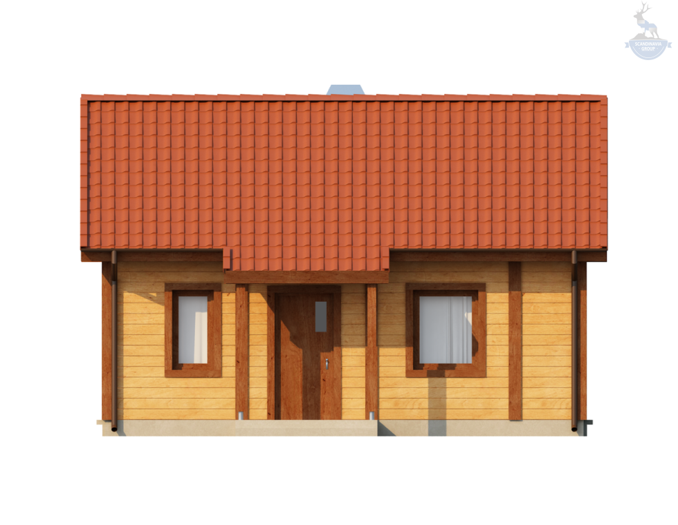 КД-20: одноэтажный каркасный дом