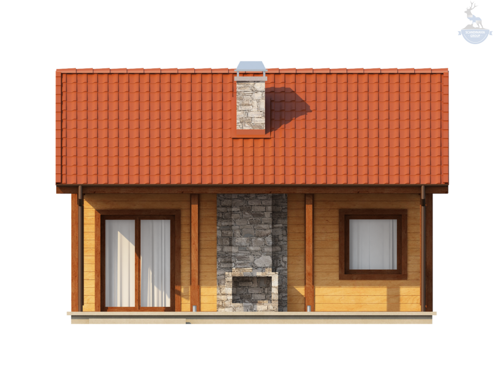 КД-20: одноэтажный каркасный дом