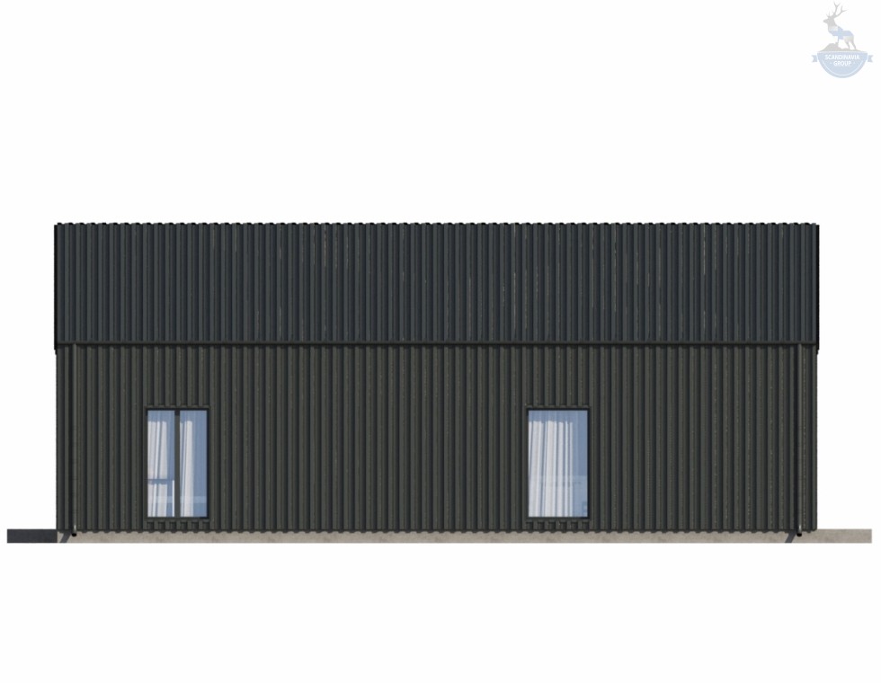 КД-520: одноэтажный каркасный барнхаус