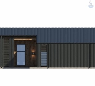 КД-520: одноэтажный каркасный барнхаус