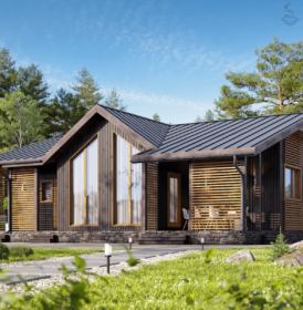 КД-790: одноэтажный каркасный дом