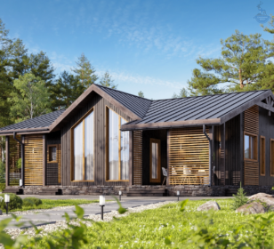 КД-790: одноэтажный каркасный дом