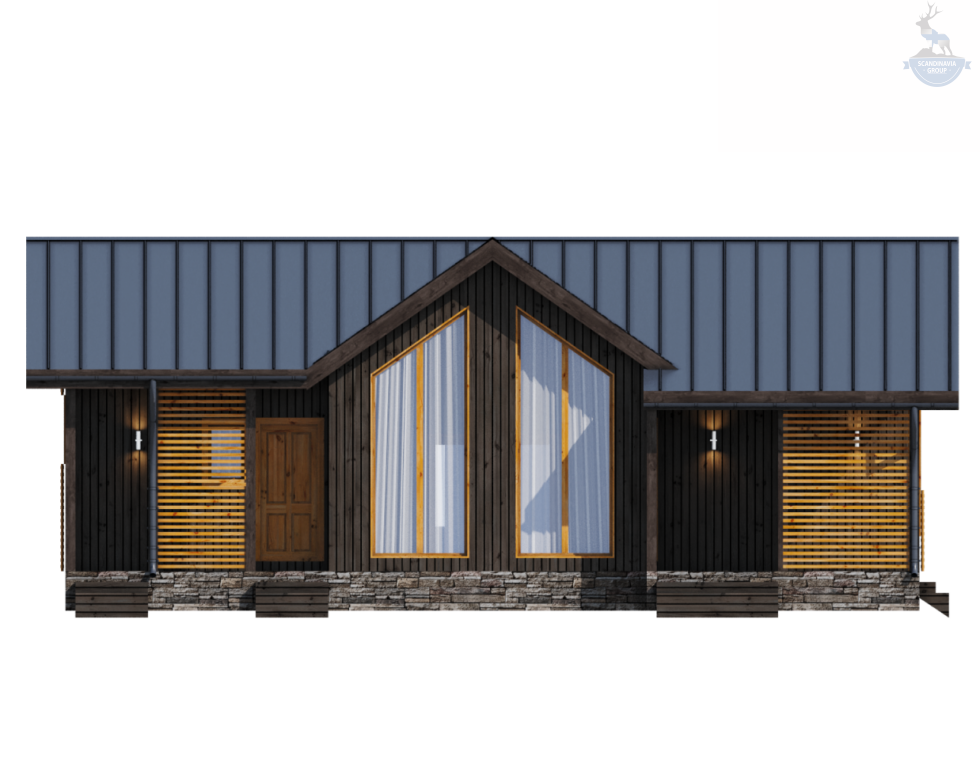 КД-790: одноэтажный каркасный дом