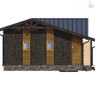 КД-790: одноэтажный каркасный дом