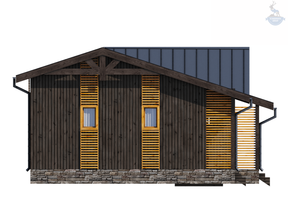 КД-790: одноэтажный каркасный дом