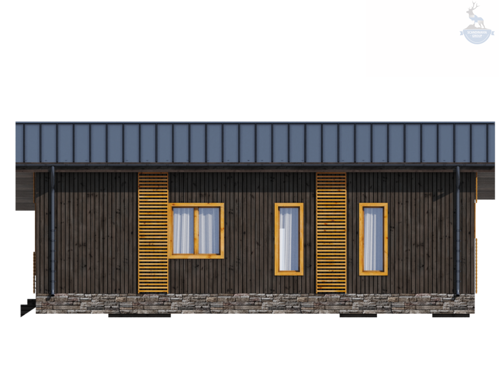 КД-790: одноэтажный каркасный дом