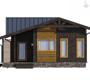 КД-790: одноэтажный каркасный дом