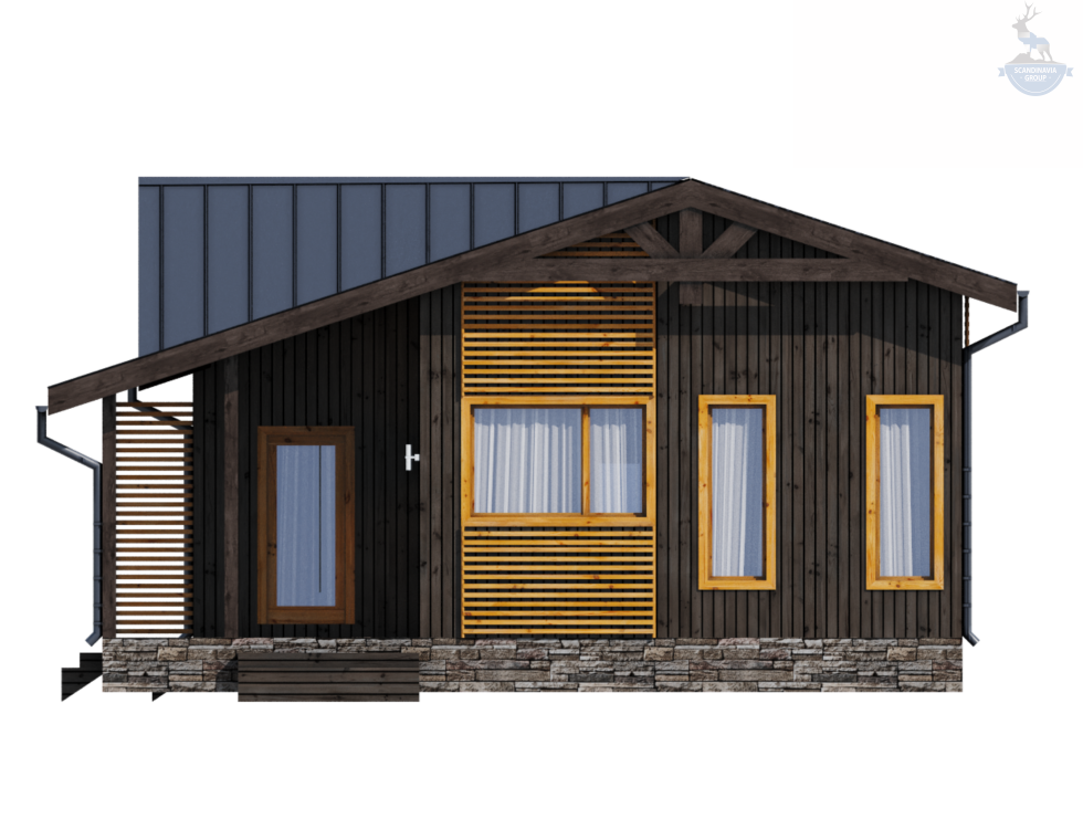 КД-790: одноэтажный каркасный дом