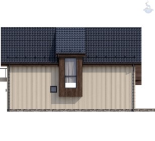 КД-650: двухэтажный каркасный дом с террасой