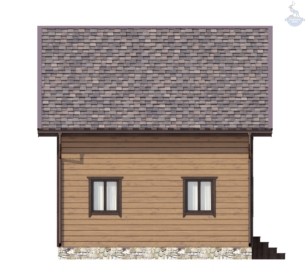 КД-10: двухэтажный каркасный дом с балконом и крыльцом