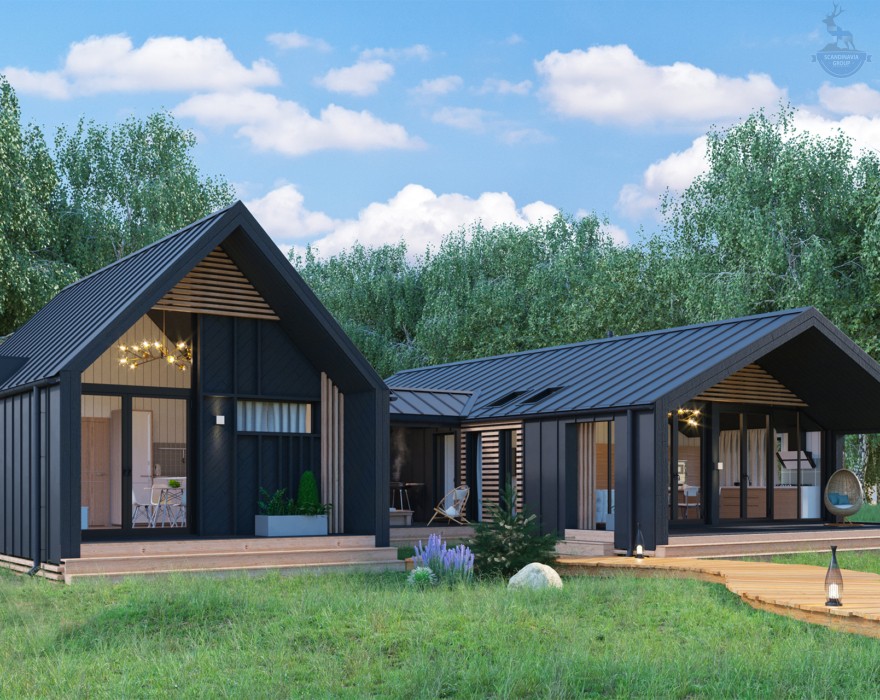 КД-1060: одноэтажный каркасный барнхаус