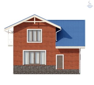 КД-190: 2-х этажный каркасный дом с крыльцом