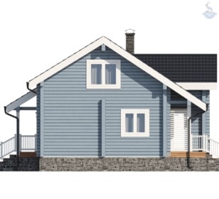 КД-230: двухэтажный каркасный дом 10х10