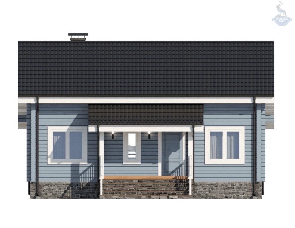 КД-230: двухэтажный каркасный дом 10х10