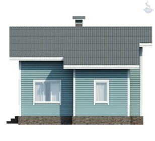 КД-300: 2-х этажный каркасный дом с двумя террасами