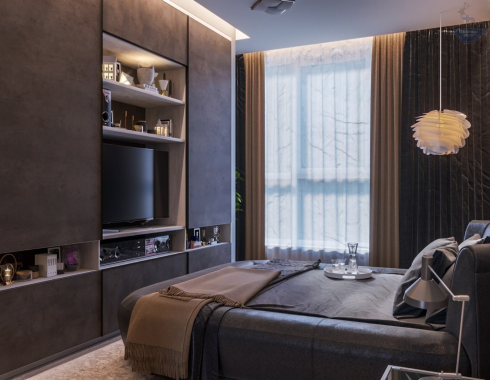 КД-340: одноэтажный каркасный дом с двускатной кровлей и террасой