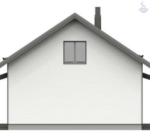 КД-360: одноэтажный каркасный дом с мансардой