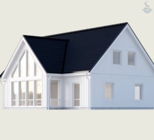 КД-530: 2-х этажный каркасный дом с котельной