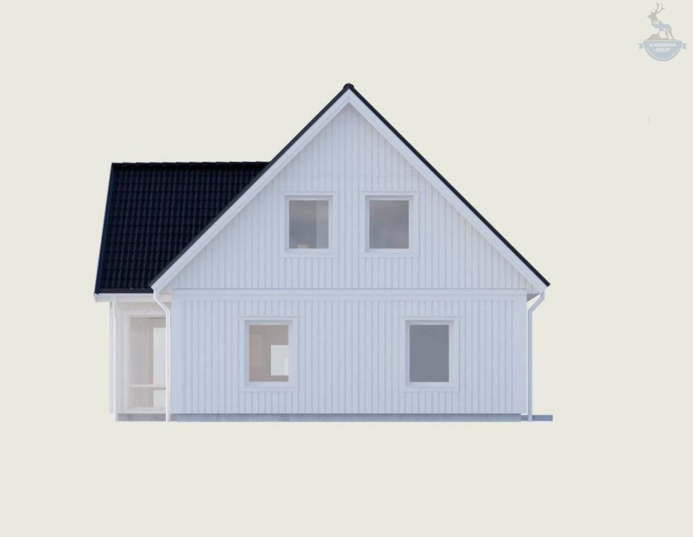 КД-530: 2-х этажный каркасный дом с котельной