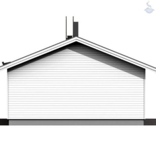 КД-560: одноэтажный каркасный дом с котельной