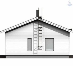 КД-560: одноэтажный каркасный дом с котельной