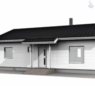 КД-560: одноэтажный каркасный дом с котельной