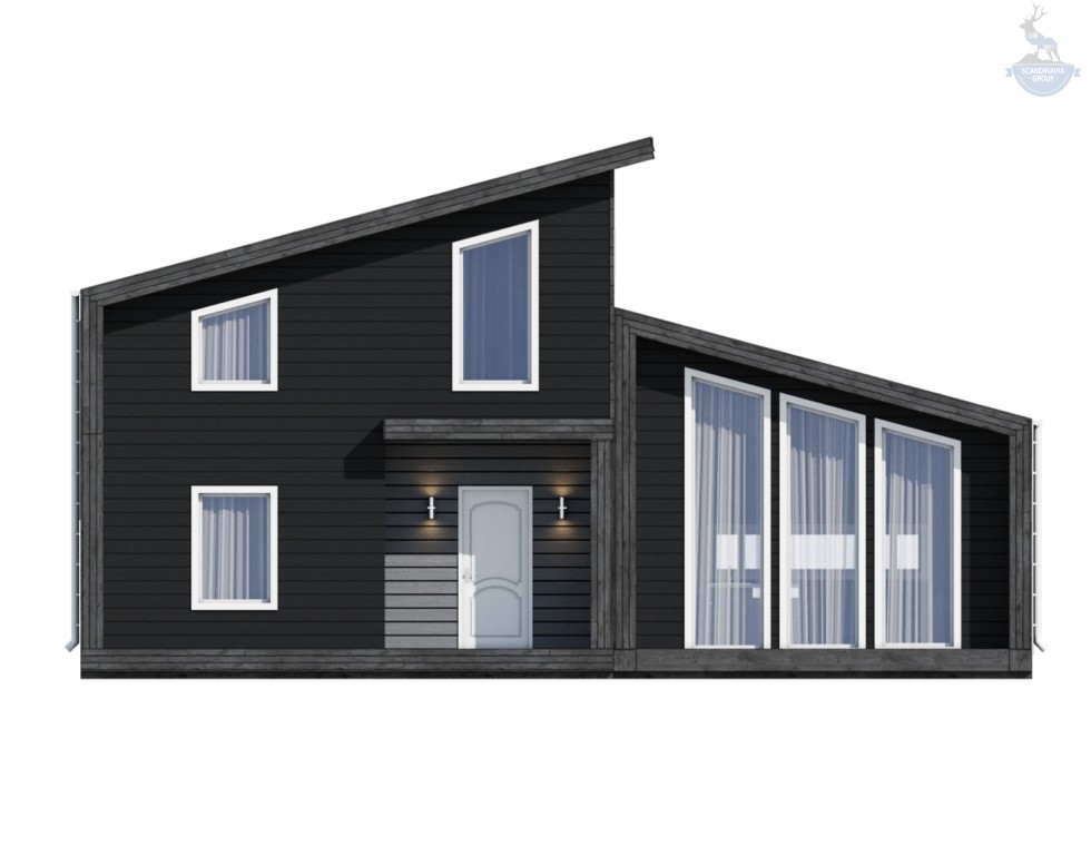 КД-780: двухэтажный каркасный дом с сауной