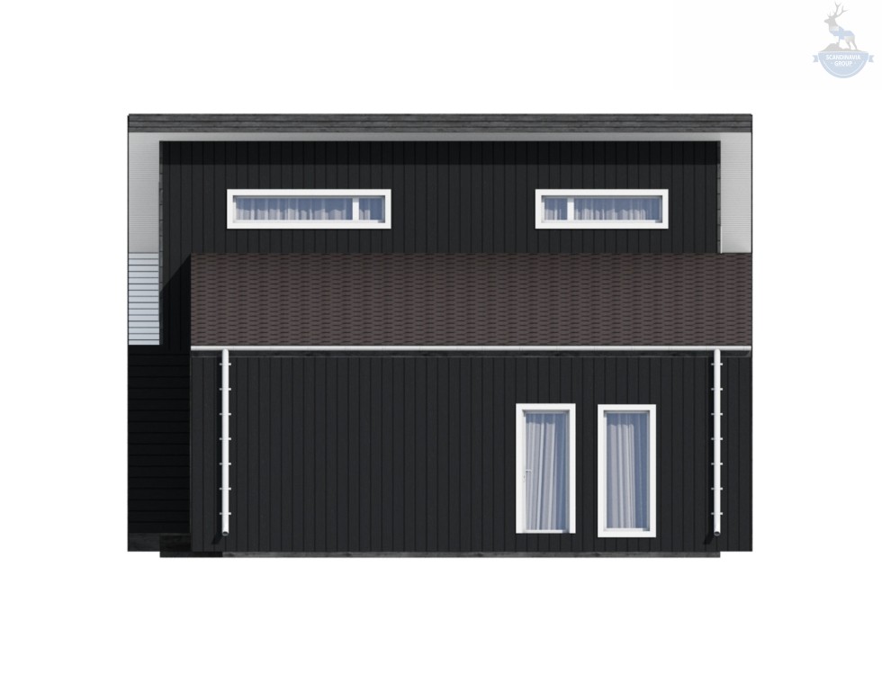 КД-780: двухэтажный каркасный дом с сауной