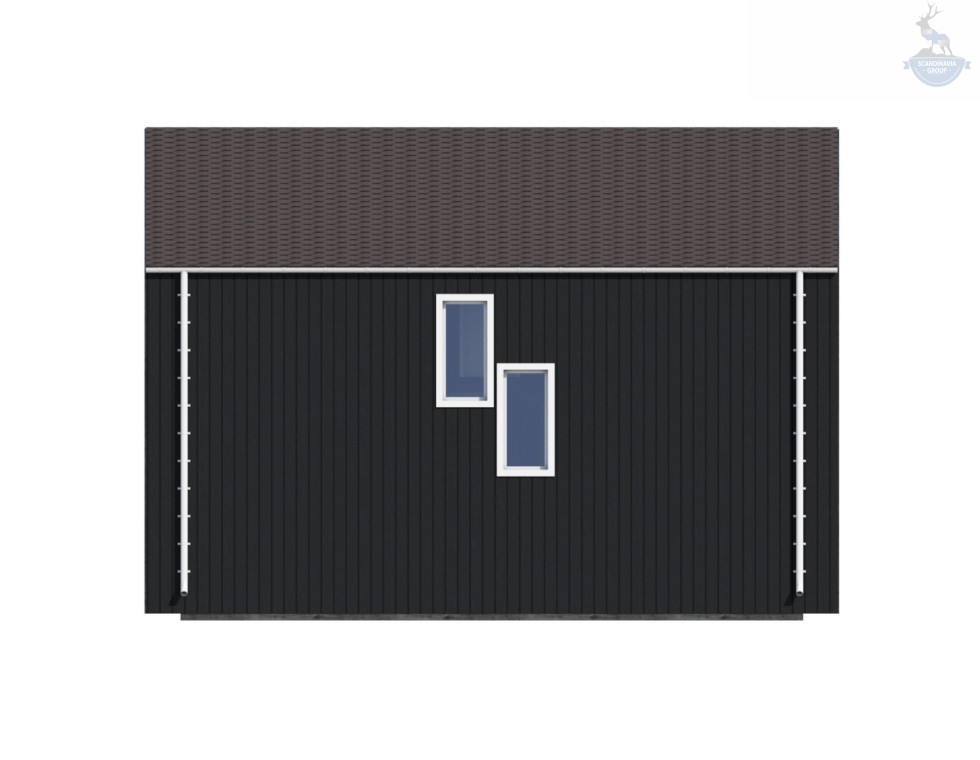 КД-780: двухэтажный каркасный дом с сауной