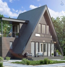 КД-880: каркасный дом-шалаш