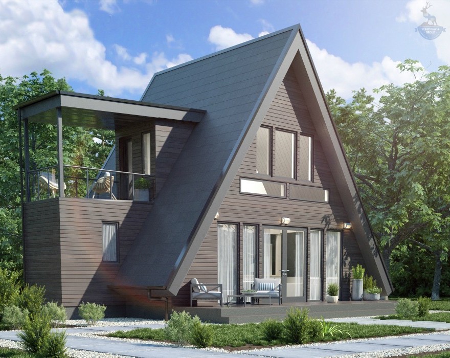 КД-880: каркасный дом-шалаш