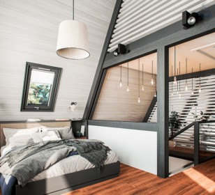 КД-880: каркасный дом-шалаш