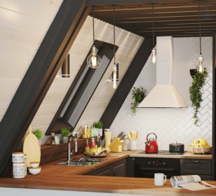 КД-880: каркасный дом-шалаш