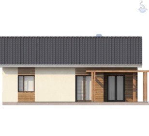 КД-960: каркасный дом с крыльцом и террасой