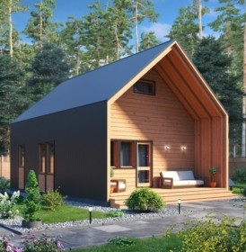 КД-970: каркасный дом с мансардой и вторым светом