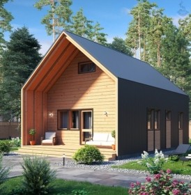 КД-970: каркасный дом с мансардой и вторым светом