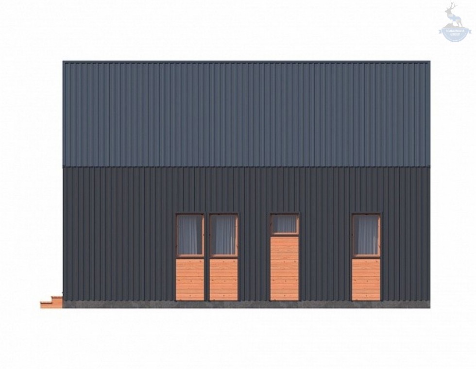 КД-970: каркасный дом с мансардой и вторым светом