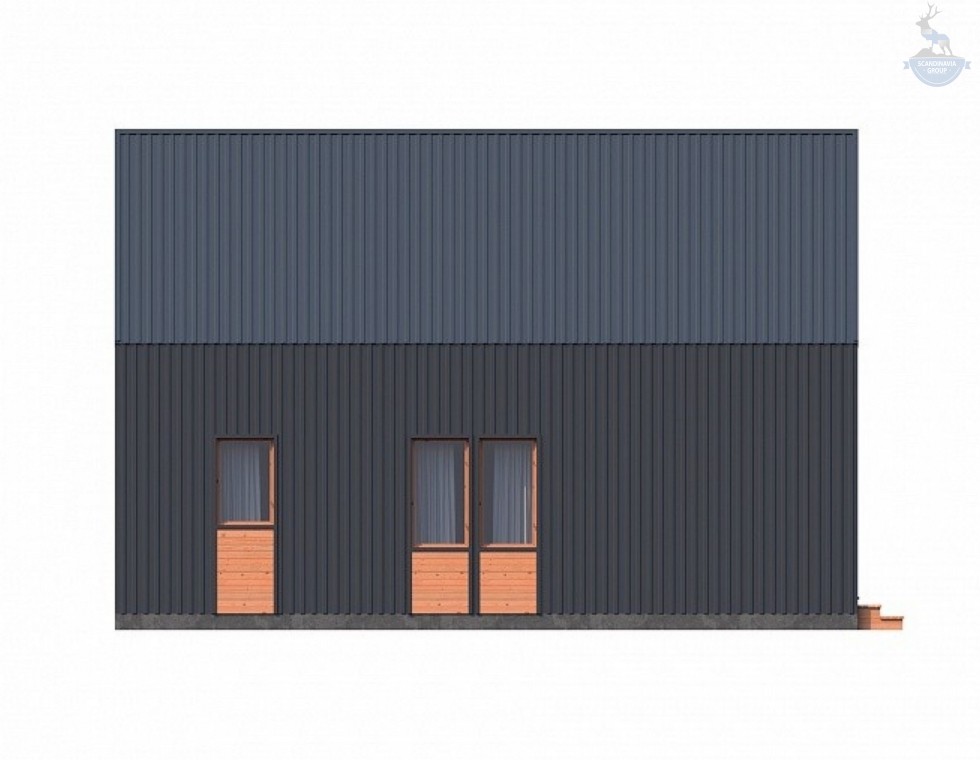 КД-970: каркасный дом с мансардой и вторым светом