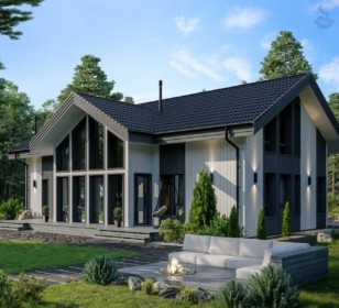 КД-1050: двухэтажный каркасный дом