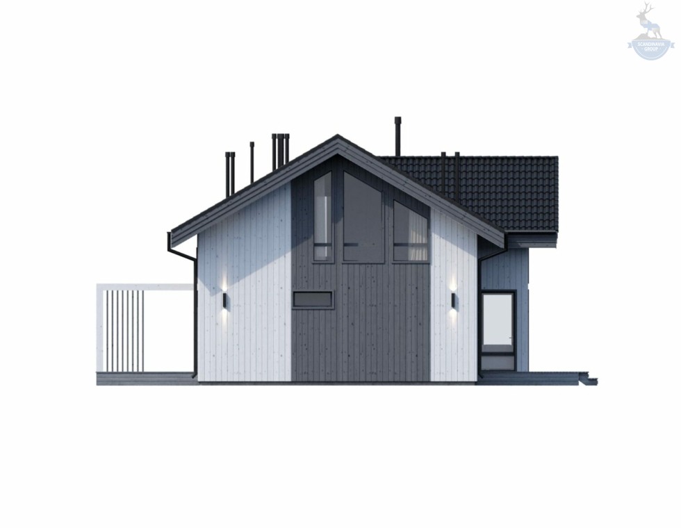 КД-1050: двухэтажный каркасный дом