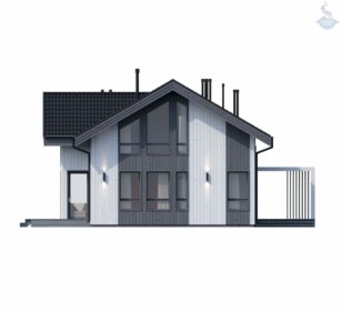 КД-1050: двухэтажный каркасный дом