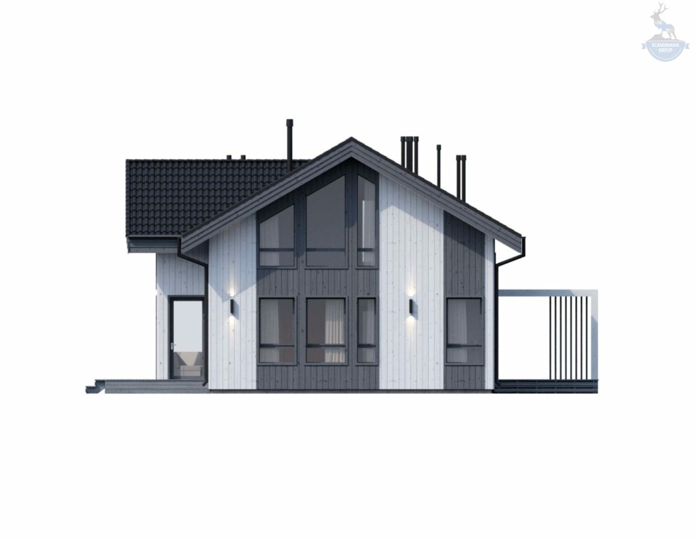 КД-1050: двухэтажный каркасный дом