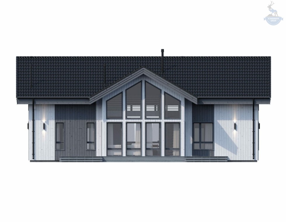 КД-1050: двухэтажный каркасный дом